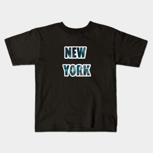 New York city walk typography letters NY city Kids T-Shirt